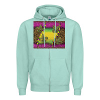 Seafoam mardi gras  leopard pink glitter Zipper Hoodie - BarkalooDesign