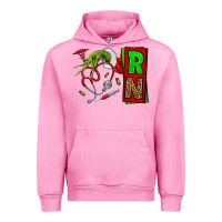 Fuchsia Pink Christmas Character  Nurse Urban Hoodie - NancyCooperArtShop
