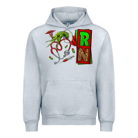Heather Grey Christmas Character  Nurse Urban Hoodie - NancyCooperArtShop