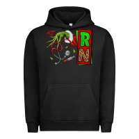 Pigment Black Christmas Character  Nurse Urban Hoodie - NancyCooperArtShop