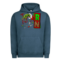 Pigment Midnight Navy Christmas Character  Nurse Urban Hoodie - NancyCooperArtShop