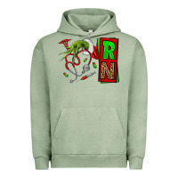 Pigment Oil Green Christmas Character  Nurse Urban Hoodie - NancyCooperArtShop