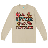 Mushroom life is better with chocolate Long Sleeve Tee - AdoDesignShop
