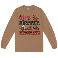 Toasted Coconut life is better with chocolate Long Sleeve Tee - AdoDesignShop