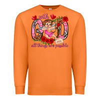 Carrot with god all things are possible Premium Sweatshirt - NancyCooperArtShop