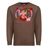 Chestnut with god all things are possible Premium Sweatshirt - NancyCooperArtShop
