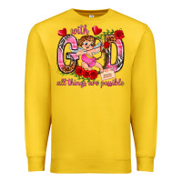Lemon with god all things are possible Premium Sweatshirt - NancyCooperArtShop