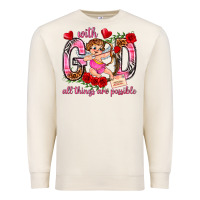 Sandshell with god all things are possible Premium Sweatshirt - NancyCooperArtShop