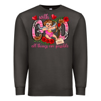 Smoke with god all things are possible Premium Sweatshirt - NancyCooperArtShop