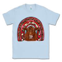 Dusty Blue valentines red angus rainbow Classic Tee - JahusDesignShop