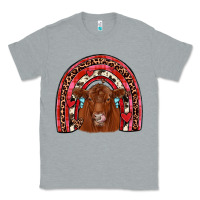 Heather Grey valentines red angus rainbow Classic Tee - JahusDesignShop