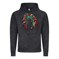 Vintage Black mexican flag indian headdress Vintage Hoodie - RanaPortraitStore