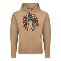 Vintage Coffee mexican flag indian headdress Vintage Hoodie - RanaPortraitStore