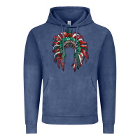 Vintage Denim mexican flag indian headdress Vintage Hoodie - RanaPortraitStore