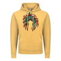 Vintage Mustard mexican flag indian headdress Vintage Hoodie - RanaPortraitStore