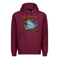 Burgundy fishers of men Premium Hoodie - Artiststas