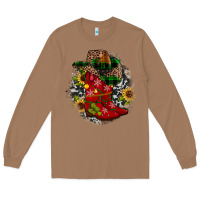 Toasted Coconut Christmas Cowboy Boots Long Sleeve Tee - JahusDesignShop
