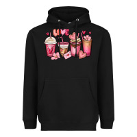 Black valentines day coffee cups Heavyweight Hoodie - MaliasSmallBusiness