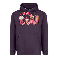 Plum valentines day coffee cups Heavyweight Hoodie - MaliasSmallBusiness