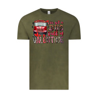 Vintage Olive I've got bus full of Valentine Vintage Tee - RacoonDesign