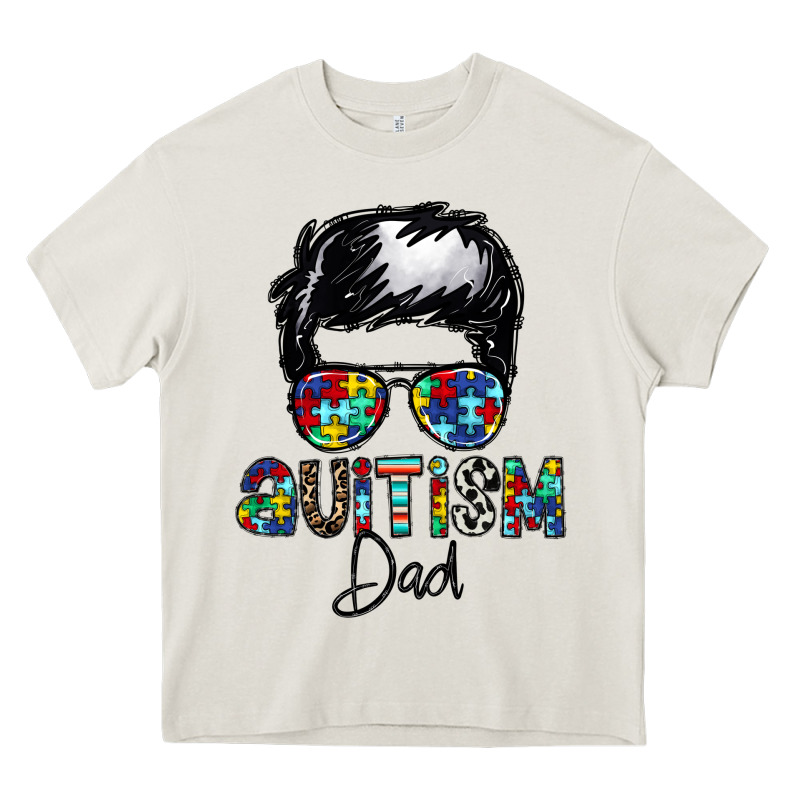 Autism Dad Heavy Core Tee by CowhideDigitalArt | Teevron