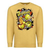 Antique Gold vintage softball Premium Sweatshirt - MaliasSmallBusiness