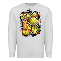 Dove Grey vintage softball Premium Sweatshirt - MaliasSmallBusiness