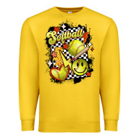 Lemon vintage softball Premium Sweatshirt - MaliasSmallBusiness