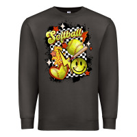 Smoke vintage softball Premium Sweatshirt - MaliasSmallBusiness