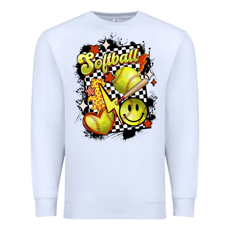 Vintage Softball Premium Sweatshirt by MaliasSmallBusiness | Teevron