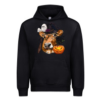 Black Boo Heifer Cow Halloween Urban Hoodie - texasbilliewilder