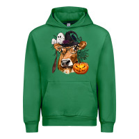 Emerald Boo Heifer Cow Halloween Urban Hoodie - texasbilliewilder
