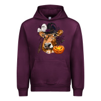 Mauve Wine Boo Heifer Cow Halloween Urban Hoodie - texasbilliewilder