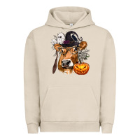 Pigment French Oak Boo Heifer Cow Halloween Urban Hoodie - texasbilliewilder