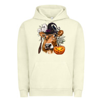 Pigment Pistachio Boo Heifer Cow Halloween Urban Hoodie - texasbilliewilder