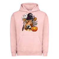 Pigment Salmon Boo Heifer Cow Halloween Urban Hoodie - texasbilliewilder