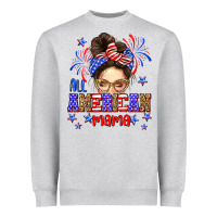Heather Grey All American mama Heavyweight Sweatshirt - Neo Western
