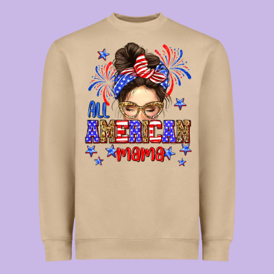 All American Mama Heavyweight Sweatshirt Designed By Neo Western