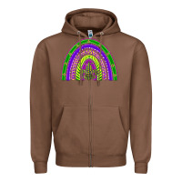 Chestnut mardi gras rainbow Zipper Hoodie - BarkalooDesign