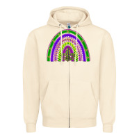 Sandshell mardi gras rainbow Zipper Hoodie - BarkalooDesign