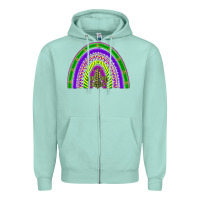 Seafoam mardi gras rainbow Zipper Hoodie - BarkalooDesign