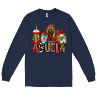 Navy lady of guadalupe abuela coffee cups Long Sleeve Tee - Jasminsmagicworld
