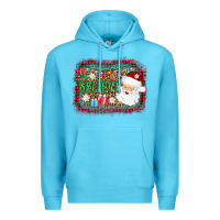 Ocean Blue believe santa Premium Hoodie - AdoDesignShop
