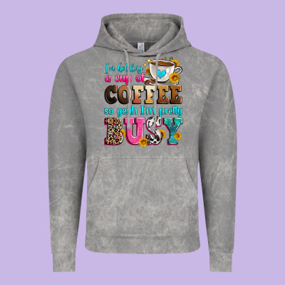I'm Holding A Cup Of Coffee So Yeah I'm Pretty Bus Vintage Hoodie Designed By Zillion Design Studio