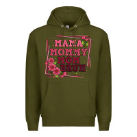 Army Green mama mommy mom bruh Premium Hoodie - Artiststas