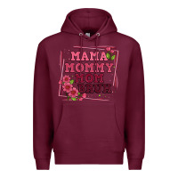Burgundy mama mommy mom bruh Premium Hoodie - Artiststas