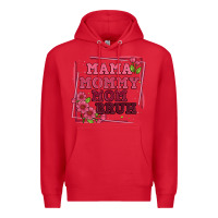 Red mama mommy mom bruh Premium Hoodie - Artiststas