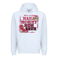 White mama mommy mom bruh Premium Hoodie - Artiststas