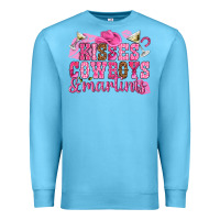 Ocean Blue kisses cowboys martinis Premium Sweatshirt - NancyCooperArtShop