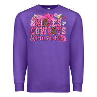 Purple kisses cowboys martinis Premium Sweatshirt - NancyCooperArtShop